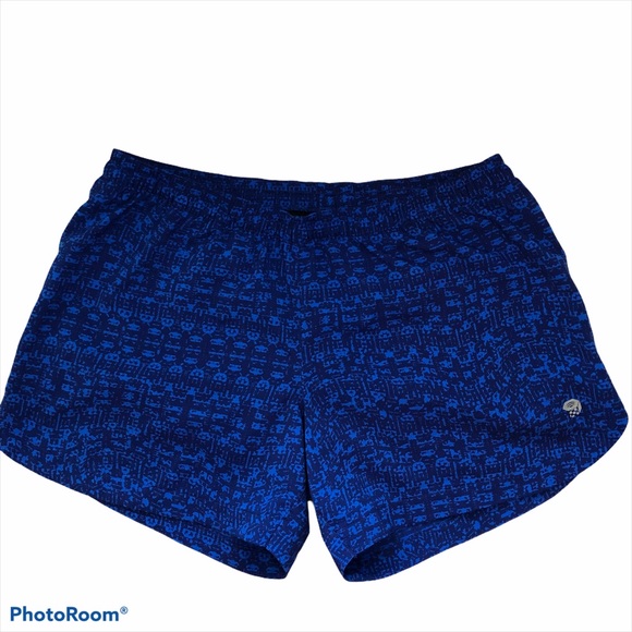 Mountain Hardwear Shorts | Mountain Hardwear Blue Print Running Shorts